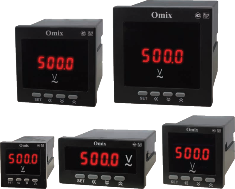 Вольтметр однофазный щитовой с релейным выходом Omix V1-1-K