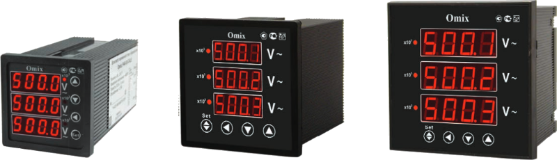 Вольтметр трехфазный щитовой Omix VX-3-0.5